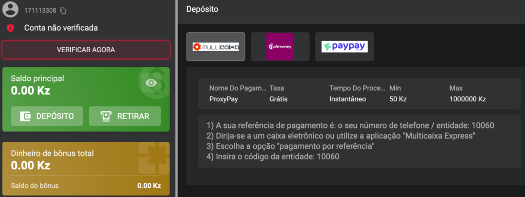 Golden bet angola deposito