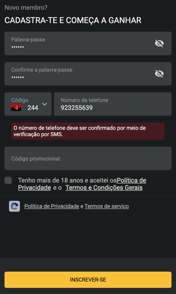 como criar uma conta Golden bet 