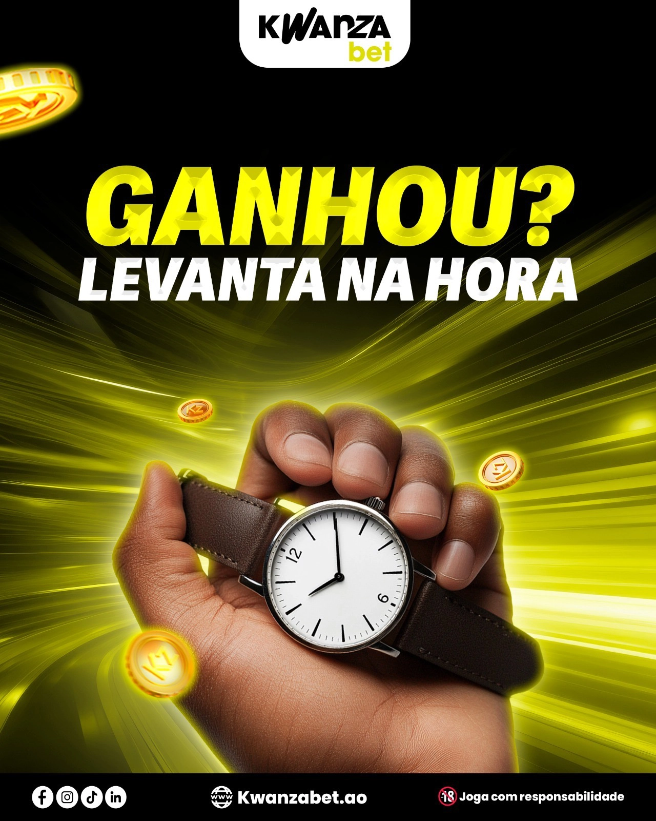 Levantar dinheiro na hora na Kwanza Bet